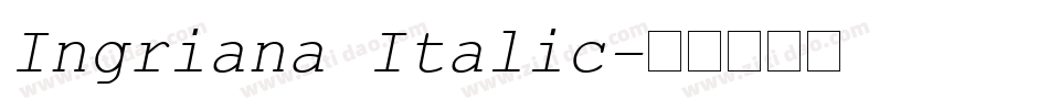 Ingriana Italic字体转换